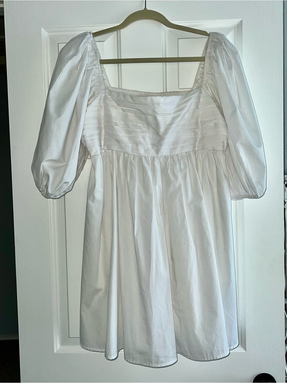 Abercrombie & Fitch Emerson Poplin Puff Sleeve Mini Dress